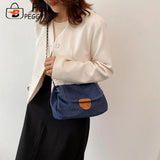 Vintage Denim Chain Crossbody Bag Casual All-match Street Messenger Handbag