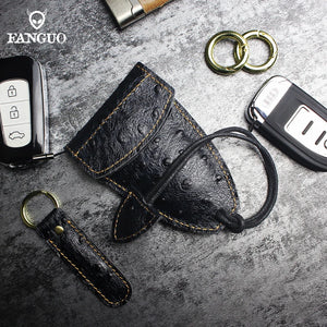 Vintage Women Key Wallet Leather Car Smart Key Holder Bag