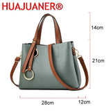 Vintage Leather Bucket Handbags Large Capacity