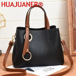Vintage Leather Bucket Handbags Large Capacity