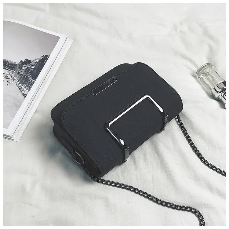 Vintage Leather Messenger Bag Small Flap Solid Shoulder Crossbody