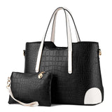 Vintage Crocodile Pattern Women Messenger Bag Shoulder Handbag Wallet