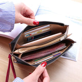 Vintage Oil Wax Leather Clutch Wallet Coin Purse