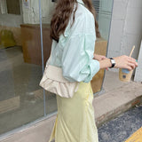 Vintage Women Pleated Shoulder Bag Casual All-match Ladies Small Handbag Purse