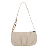 Vintage Women Pleated Chain Shoulder Bag All-match Handbag Purse