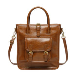 Vintage Women Pu Leather Handbags Casual Small Shoulder Tote Bag
