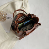 Vintage Women Pu Leather Handbags Tote Bags High Ladies Small Shoulder