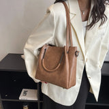 Vintage Women Pu Leather Handbags Tote Bags High Ladies Small Shoulder