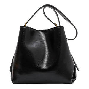 Vintage Women Pu Leather Handbags Large Capacity Crossbody Bag