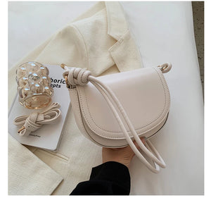 Vintage Women Saddle Bag PU Leather Crossbody Fall/Winter Shoulder Purse