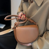 Vintage Women Saddle Bag PU Leather Crossbody Fall/Winter Shoulder Purse