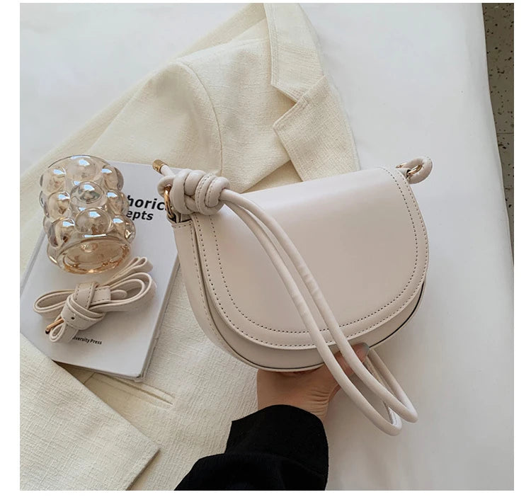 Vintage Women Saddle Bag PU Leather Crossbody Fall/Winter Shoulder Purse
