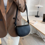 Vintage Women Saddle Bag PU Leather Crossbody Fall/Winter Shoulder Purse
