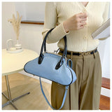 Vintage Women Shell Handbag Kiss Lock PU Leather Clip Bags Female Retro Shoulder
