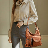Vintage Women Shoulder Bag Female Leather Messenger Bag Handbag