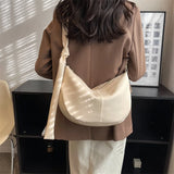 Vintage Women Shoulder Bag PU Leather Solid Crossbody Bags High Capacity Tote Ha