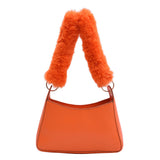 Vintage PU Leather Women Shoulder Bag - Elegance & Casual Plush Thick