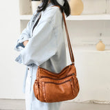 Vintage Women Shoulder Bag Pu Leather Crossbody Bag Lady Handbag