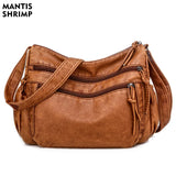 Vintage Women Shoulder Bag Pu Leather Crossbody Bag Lady Handbag
