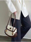 Vintage Women Shoulder Bags High Contrast Underarm Bag Ladies Commuter Handbag