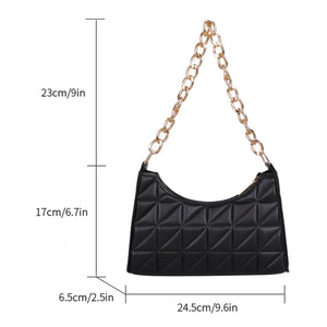 Vintage Women Shoulder Bags Casual Ladies Solid Bag Women PU Leather Underarm Ba