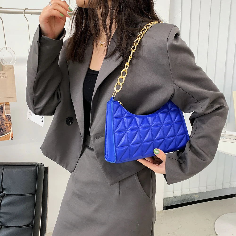 Vintage Women Shoulder Bags Casual Ladies Solid Bag Women PU Leather Underarm Ba