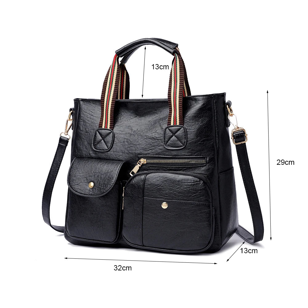 Vintage Women Shoulder Bags Handbags Women Tote Bags Soft Leather