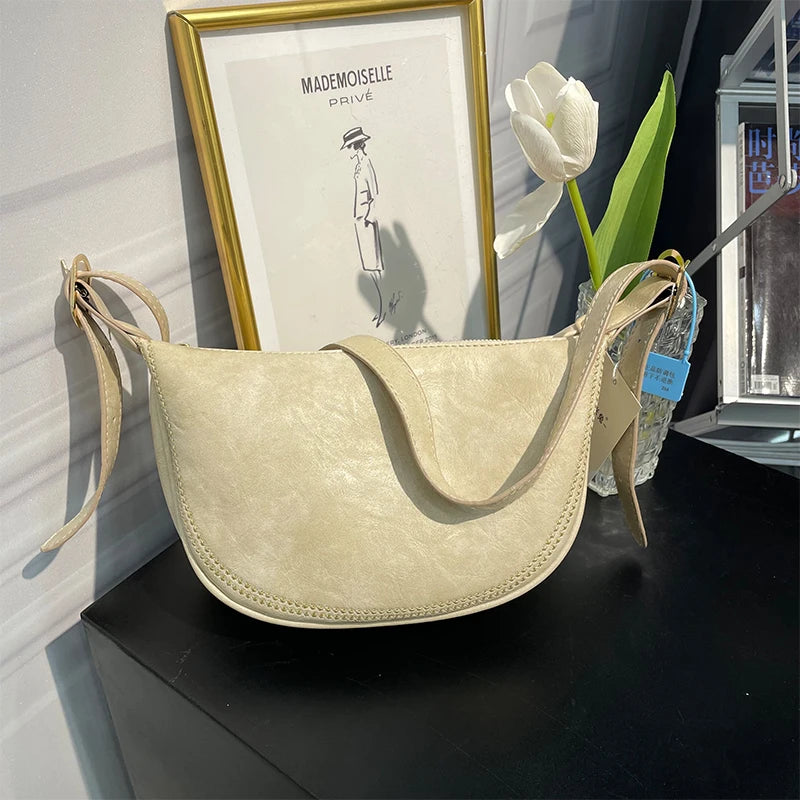 Vintage Women Shoulder Bags Stylish Hobos Waterproof Office Ladies Ins Leisure H