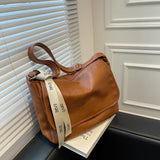 Vintage Women Shoulder Bags PU Leather Messenger Bag High Capacity