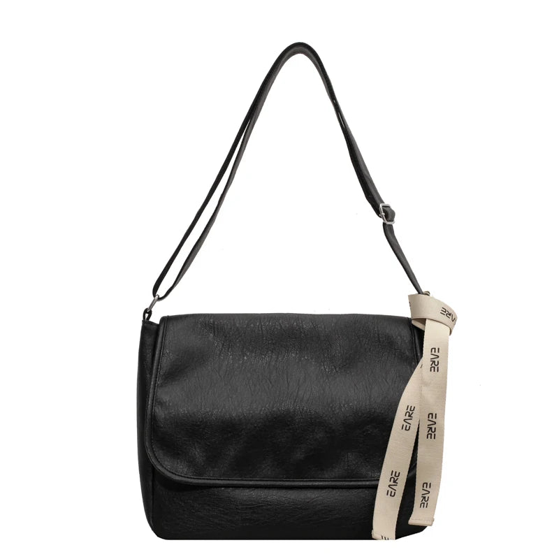 Vintage Women Shoulder Bags PU Leather Messenger Bag High Capacity