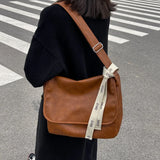 Vintage Women Shoulder Bags PU Leather Messenger Bag High Capacity