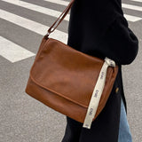 Vintage Women Shoulder Bags PU Leather Messenger Bag High Capacity