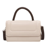 Vintage Women Shoulder Bags Top Handle Bag Solid Leather Messenger Handbag