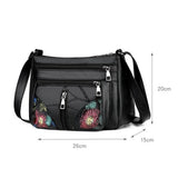 Vintage Flower Print Women Shoulder Messenger Mummy Handbags Totes Crossbody