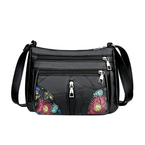Vintage Flower Print Women Shoulder Messenger Mummy Handbags Totes Crossbody