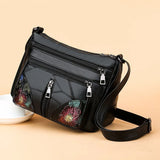 Vintage Flower Print Women Shoulder Messenger Mummy Handbags Totes Crossbody