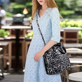 Leopard Print Tote Bag Large Capacity Shoulder Purse Composite Bag Set