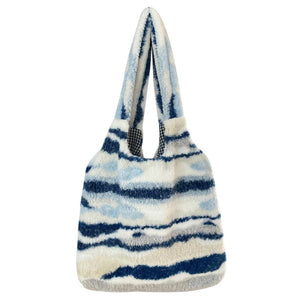 Vintage Women Tote Bag Large Capacity Ink Pattern Shoulder Tote