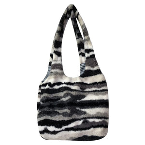 Vintage Women Tote Bag Large Capacity Ink Pattern Shoulder Tote