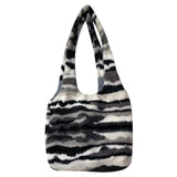 Vintage Women Tote Bag Large Capacity Ink Pattern Shoulder Tote