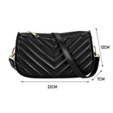 Vintage Women Weave Pattern Shoulder Underarm Bag Casual Ladies PU Leather Purse