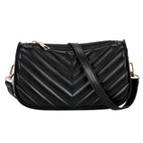 Vintage Women Weave Pattern Shoulder Underarm Bag Casual Ladies PU Leather Purse