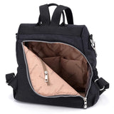 Vintage Women Backpack Nylon Anti-theft Female Casual Daypack