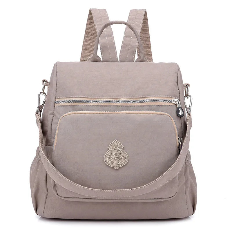 Vintage Women Backpack Nylon Anti-theft Female Casual Daypack