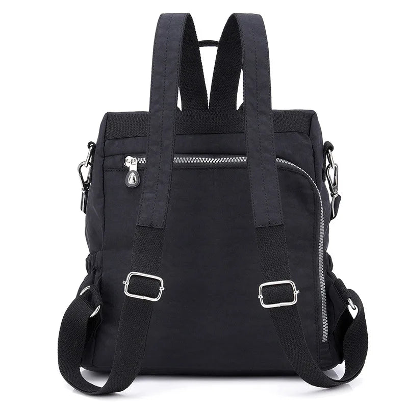 Vintage Women Backpack Nylon Anti-theft Female Casual Daypack