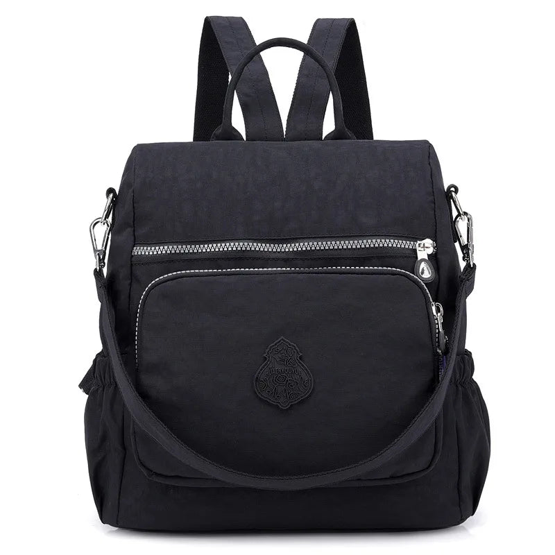Vintage Women Backpack Nylon Anti-theft Female Casual Daypack