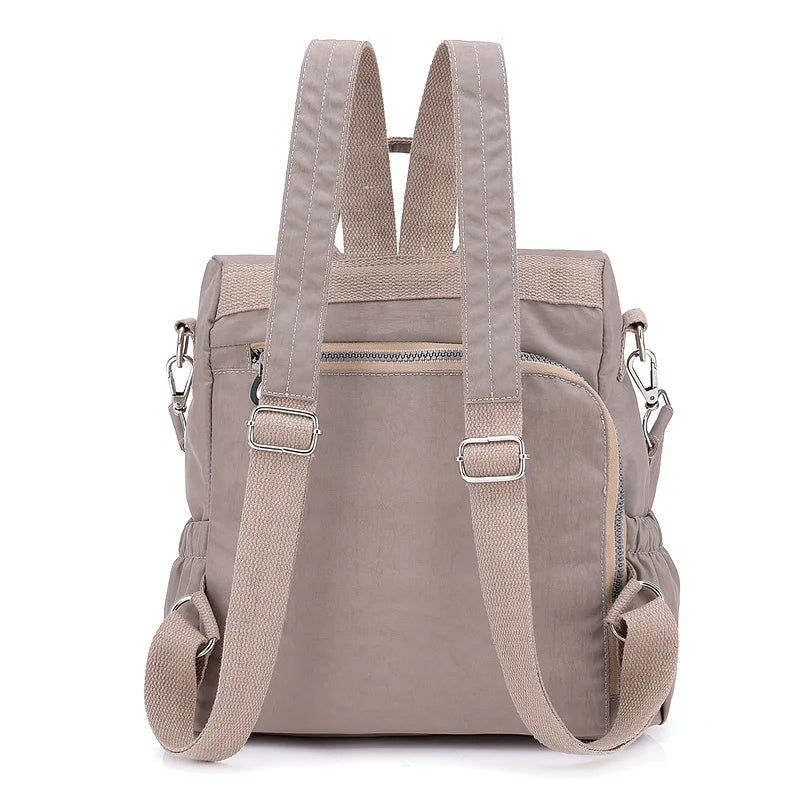 Vintage Women Nylon Anti-theft Backpack Casual Daypack High Travel Shoulder Bags