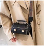 Vintage Women messenger Bags Wide straps Lady Shoulder Crossbody bags