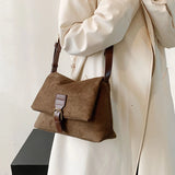 Vintage Women's Commute Totes Bag High Suede PU Leather Shoulder Messenger Bags