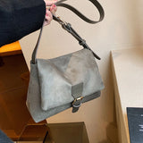 Vintage Women's Commute Totes Bag High Suede PU Leather Shoulder Messenger Bags